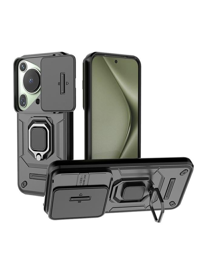 S-TOP Case For Huawei Pura 70 Ultra Sliding Camshield TPU + PC Shockproof Phone Case with Holder - Image 1