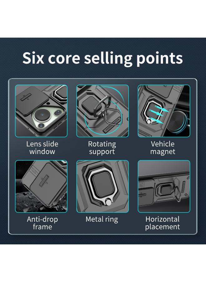 S-TOP Case For Huawei Pura 70 Ultra Sliding Camshield TPU + PC Shockproof Phone Case with Holder - Image 3