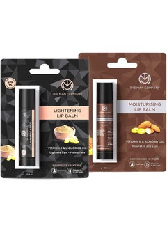 The Man Company Lightening & Nourishing Lip Balm Comboheals Drychappeddark And Smoky Lipsmoisturizesnourishes & Soften Lips With The Power Of Vitamin Ecoconut & Olive Oilpack Of 1White  - Image 1