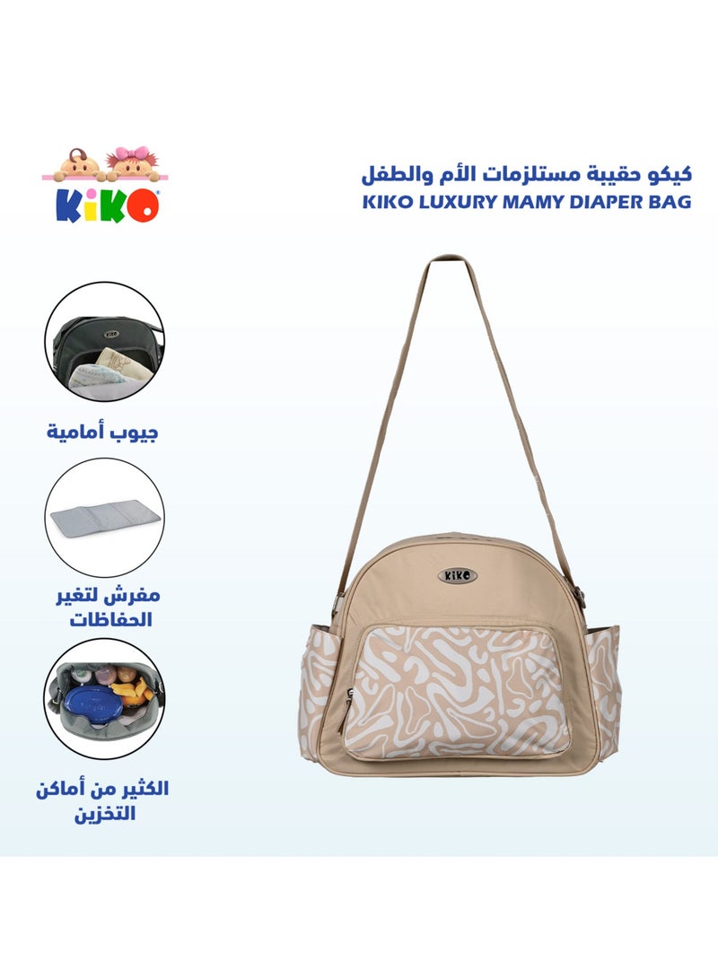 Kiko Luxury Mamy Diaper Bag-Beige  - Image 4