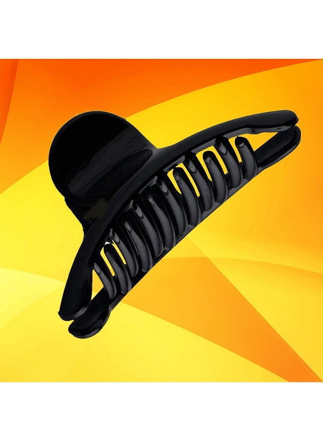 BIRDWARE Medium Size Butterfly Hair Clips For Women Black Color Imported Acrylic Material Stone (Pack of 3 Pc, Multi Colour) | Hair Clutchers for girl (Silver-Gold) - Image 2