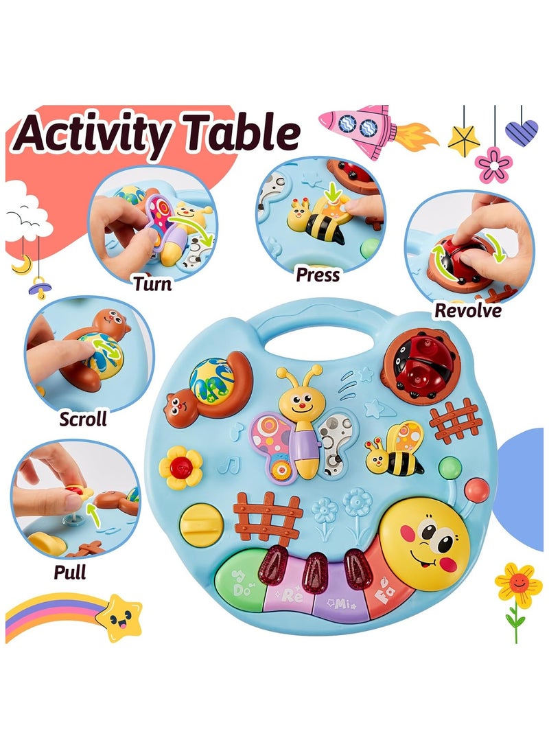 عام لوحة نشاطات الموسيقى للأطفال، لعبة الطفل من عمر سنة بمكونات موسيقية وإضائة، لوحة العبة للأطفال تحتوي على موسيقى، هديّة للطفل في عمر 18 شهرًا إلى 2 سنوات، مناسبة للبنات والأولاد. - Image 2