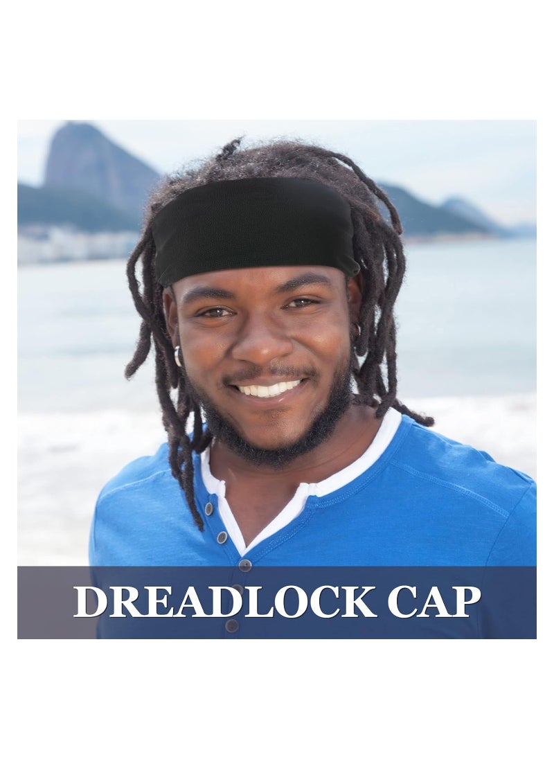 SYOSI - 3Pcs Dreadlock Cap Long Hair Dreads Head Wrap Satin Lined Dread Loc Cap Long Braid Cap Elastic Dreadlock Tube Sock for Full Cover Hair Stocking Night Hair Accessories Sleep Bonnet - Image 1