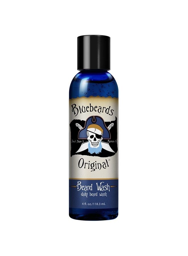 Bluebeards Original Beard Wash for Men, 4 oz. - Natural Beard Wash and Beard Moisturizer, Infused with Aloe & Lime - Deeply Cleans, Softens, and Conditions Your Beard and Skin Underneath - Made in USA 