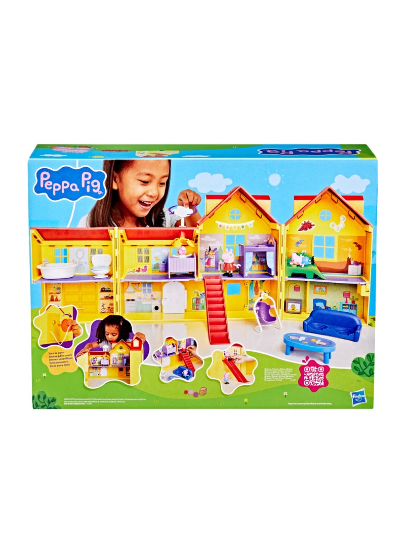 Peppa Pig Peppa's Big Family House Playset with 3 Figures, 11 Accessories, 2025 Version with Baby Evie, Preschool Toys for Girls and Boys 3 and Up  - Image 2