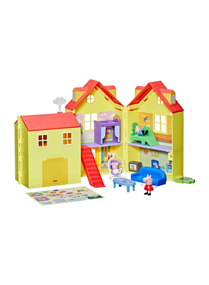 Peppa Pig Peppa's Big Family House Playset with 3 Figures, 11 Accessories, 2025 Version with Baby Evie, Preschool Toys for Girls and Boys 3 and Up  - Image 3
