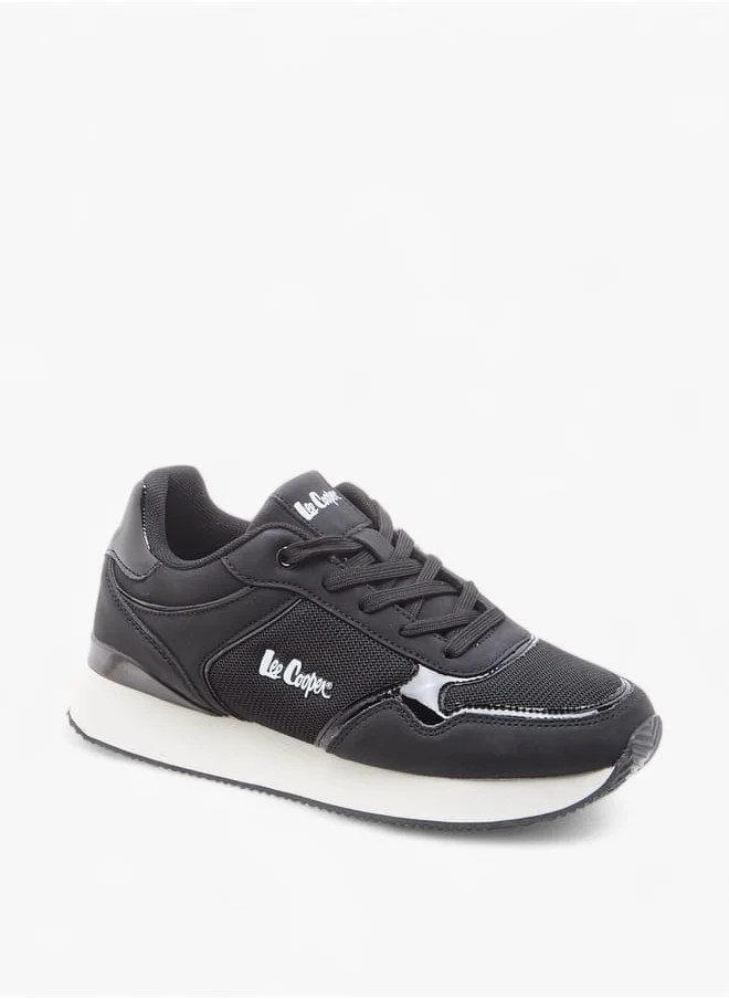 لي كوبر Women's Mesh Sneakers with Lace-Up Closure