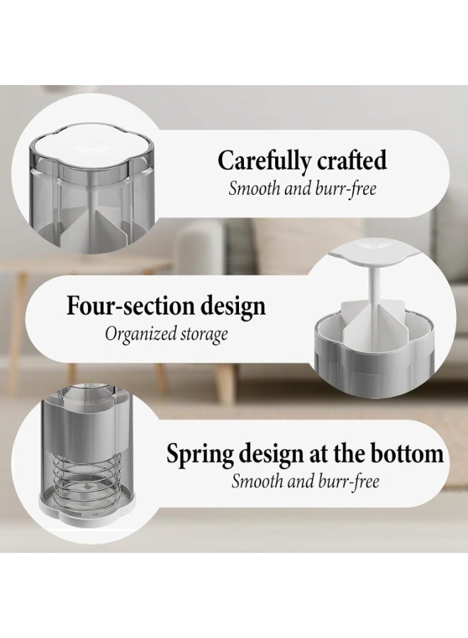 SYOSI 2Pcs Toothpick Dispenser, Floss Pick and Cotton Swab Holder Container, Modern Bathroom and Kitchen Organizer for Teeth Cleaning, Dental Care, Home Desk Decoration - Image 5