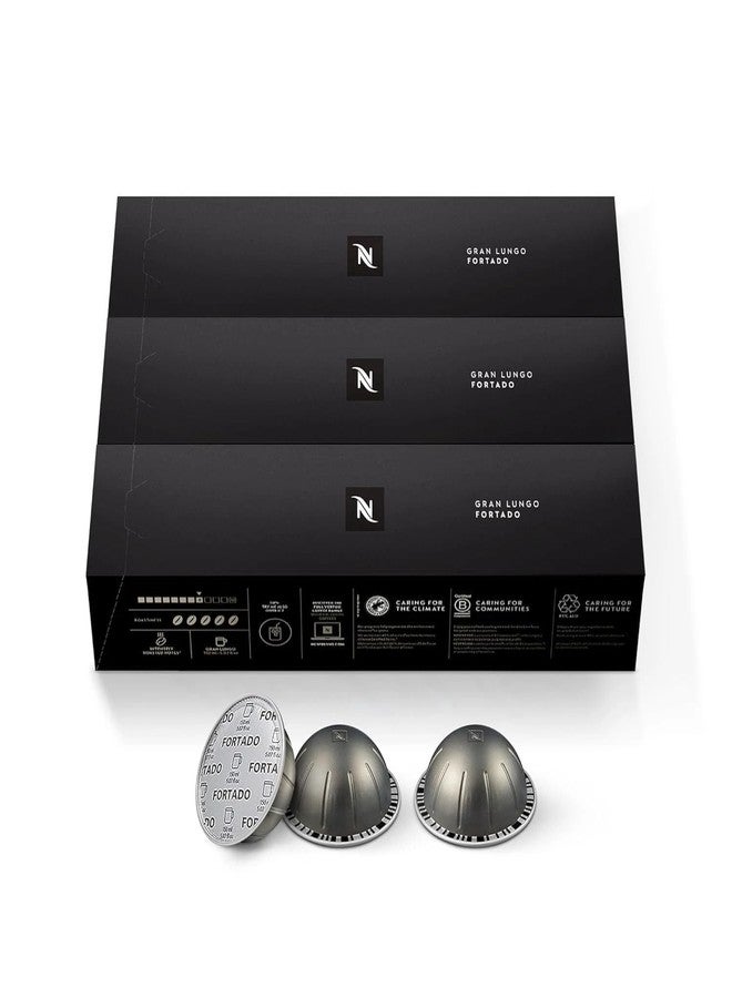 Nespresso Capsules Vertuo, Fortado Gran Lungo Americano, Dark Roast Espresso Coffee, 30 Count Coffee Pods, Brews 5.0oz. - Image 1