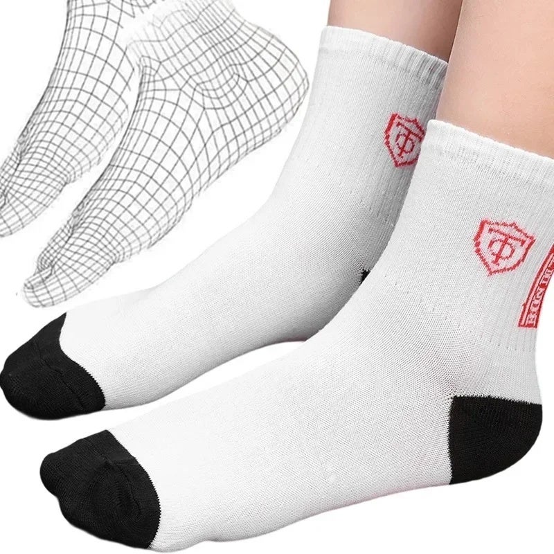 Bondit 5 pairs Sports Stockings Business Sox Sweat Absorption Anti-odor Breathable Bamboo Fiber Men Socks Durable Sweat Absorption Deodorant - Image 3