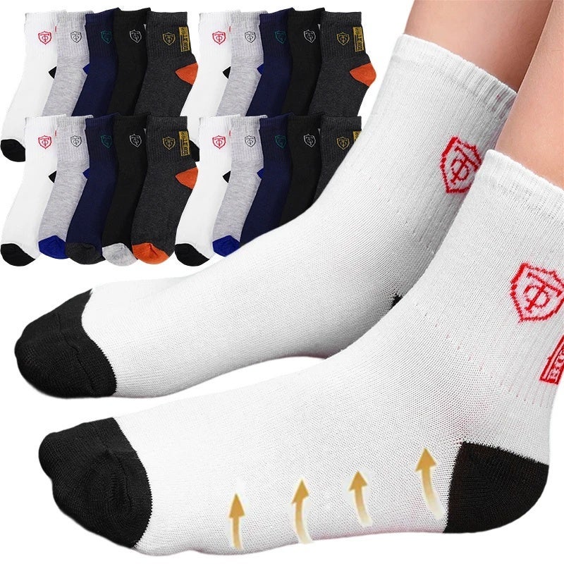 Bondit 5 pairs Sports Stockings Business Sox Sweat Absorption Anti-odor Breathable Bamboo Fiber Men Socks Durable Sweat Absorption Deodorant - Image 2