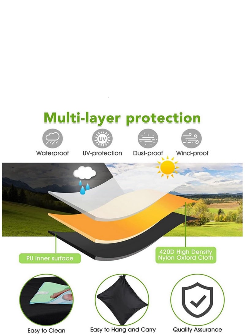 420D Heavy Duty Oxford Waterproof Patio Furniture Covers Outdoor Chair Covers UV All Weather Protection Patio Chair Cover for Backyard Garden Balcony 97x79x74cm - Image 4