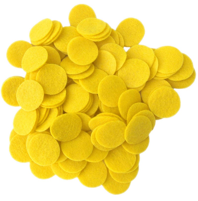 Playfully Ever After Yellow Craft Felt Circles 5 Inch 18pc