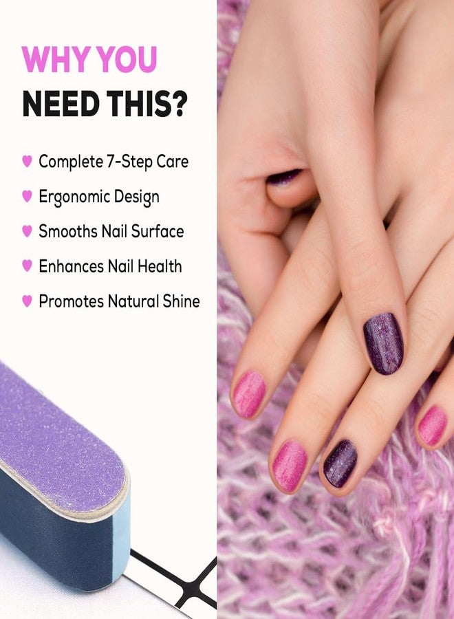 Multibrite Nail Filer & Buffer for Pedicure & Manicure Tool, 7 Ways Filer for Nail Repair, All-in-One Shaping & Buffing, Washable Nail Care Tool, Nail Buffer for Natural Nails, Easy to Use for Women - Image 3