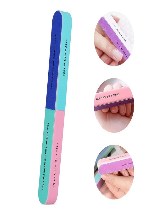 Multibrite Nail Filer & Buffer for Pedicure & Manicure Tool, 7 Ways Filer for Nail Repair, All-in-One Shaping & Buffing, Washable Nail Care Tool, Nail Buffer for Natural Nails, Easy to Use for Women - Image 2
