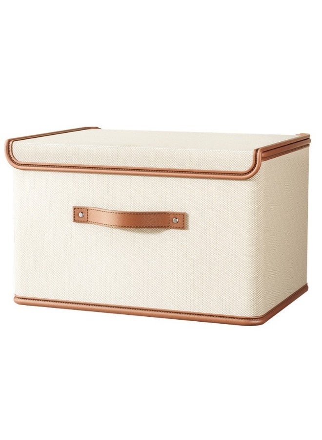 Clothing storage box [54L], large capacity clothing storage box, foldable household storage box with lid, foldable wardrobe storage box, for blankets, pants, shirts, books, toys. - Image 1