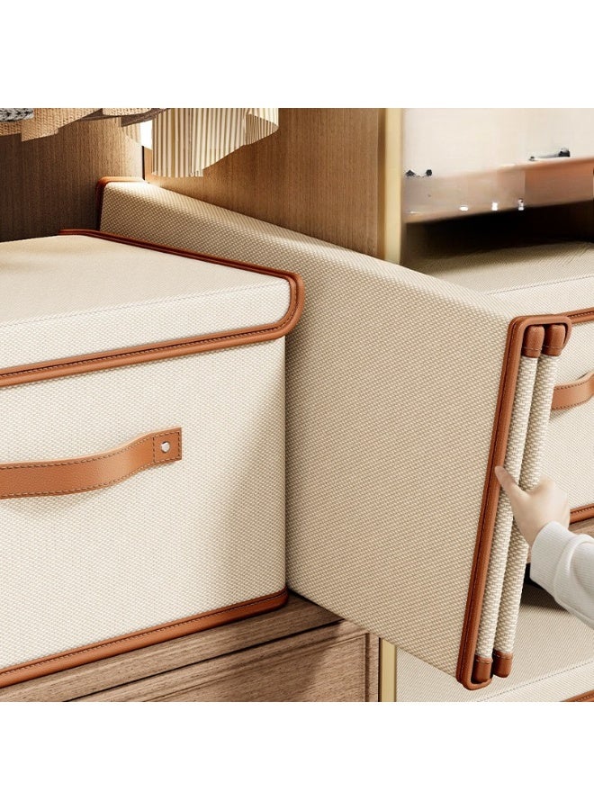 Clothing storage box [54L], large capacity clothing storage box, foldable household storage box with lid, foldable wardrobe storage box, for blankets, pants, shirts, books, toys. - Image 2