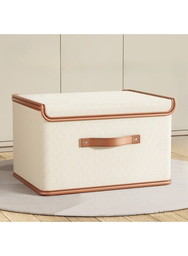 Clothing storage box [54L], large capacity clothing storage box, foldable household storage box with lid, foldable wardrobe storage box, for blankets, pants, shirts, books, toys. - Image 4
