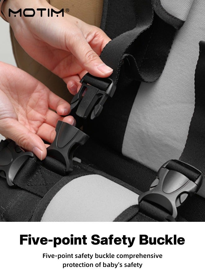 موتيم مقعد سيارة للأطفال، مقعد أمان للأطفال مع حزام قابل للتعديل، عالي الجودة وقابل للتنفس، مقعد معزز لحماية الأطفال من عمر 0 إلى 4 سنوات - Image 4