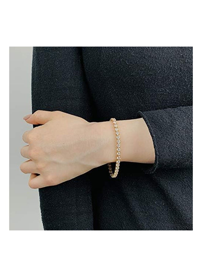 14K Gold Plated Cut Cubic Zirconia