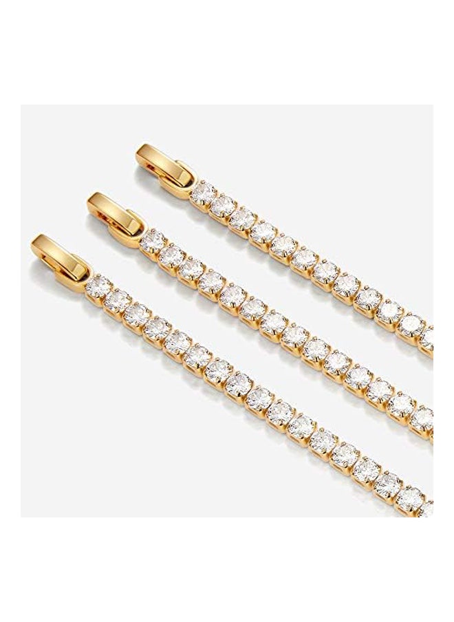 14K Gold Plated Cut Cubic Zirconia