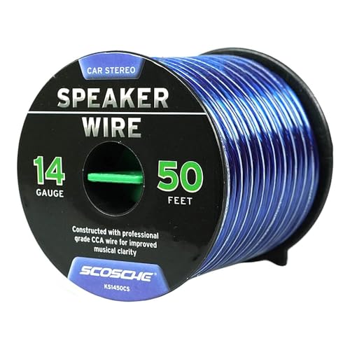 Scosche سكووش KS1450CS سلك مكبر صوت سيارة 14 قياس CCA - كابل صوت 14 AWG لأنظمة الصوت في السيارات - لفة 50 قدم من الألمنيوم المغلف بالنحاس - Image 3