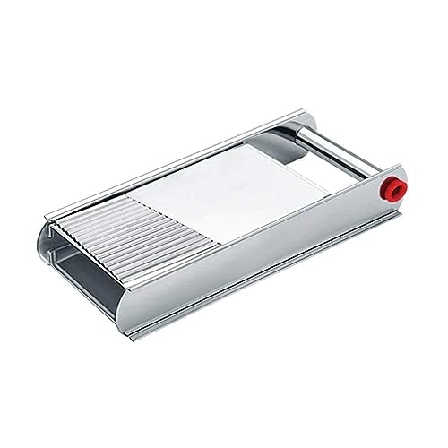 TGS Silver Jumbo Slicer, 2-in-1 Stainless Steel Vegetable Potato Chips Wafer Slicer, Crusher Grater Sharp Cutter for Snack Maker, Multipurpose - Silver - Image 1