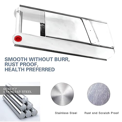 TGS Silver Jumbo Slicer, 2-in-1 Stainless Steel Vegetable Potato Chips Wafer Slicer, Crusher Grater Sharp Cutter for Snack Maker, Multipurpose - Silver - Image 5