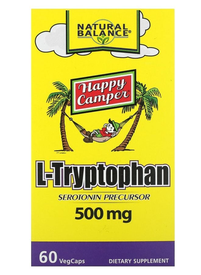 Natural Balance - Happy Camper L-Tryptophan 500 mg 60 VegCaps - Image 1