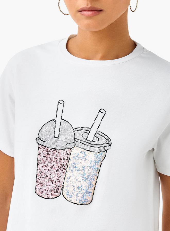 2Xtremz Cotton T shirt with Embellished Detail - Image 5