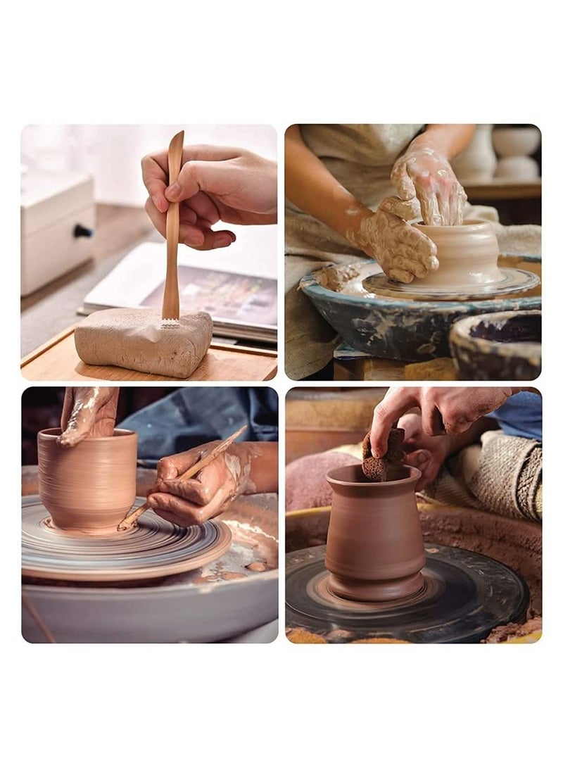 Y&D 24pcs Polymer Clay Carving Tools, Pottery Tools for Adults, Kids and Beginners, Wooden Handle Ceramic Sculpture Kit Petroglyphs - Image 4