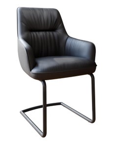 Neo Front Neo FRONT Mesh Desk Chair No Wheels, Comfy Office Guest Chair with Arms, Ideal for Conference Rooms, Bedrooms, Dorms, Perfect for Students, Teachers, and Visitors, Suitable for Carpeted Floors S2031-N7-01-black  - Image 1