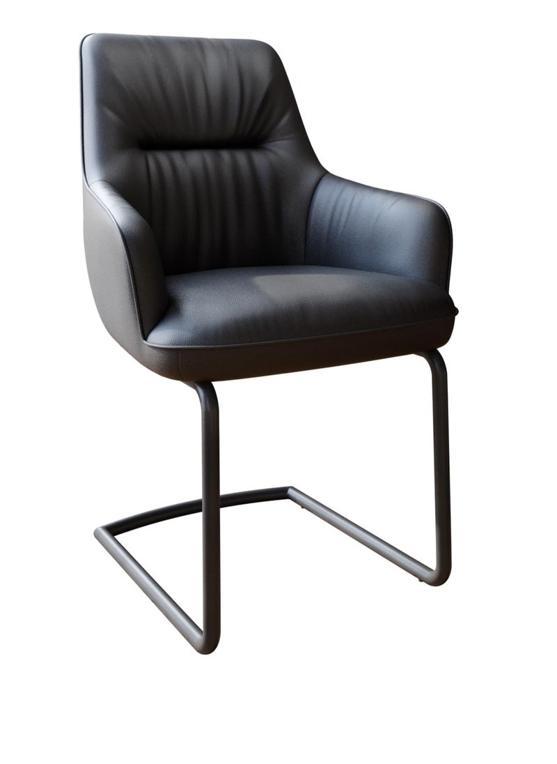 Neo Front - Neo FRONT Mesh Desk Chair No Wheels, Comfy Office Guest Chair with Arms, Ideal for Conference Rooms, Bedrooms, Dorms, Perfect for Students, Teachers, and Visitors, Suitable for Carpeted Floors S2031-N7-01-black - Image 1