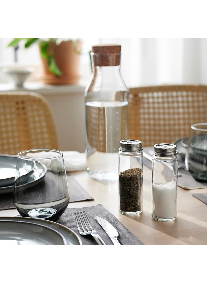 Zaboon Salt And Pepper Shakers, Clear Glass/Stainless Steel, 12 Cm - Image 3