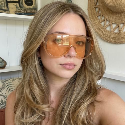 SODQW Oversized Sunglasses for Women and Men Big Large Frame Sunglasses UV Protection Shield for Driving and Beach - Image 2