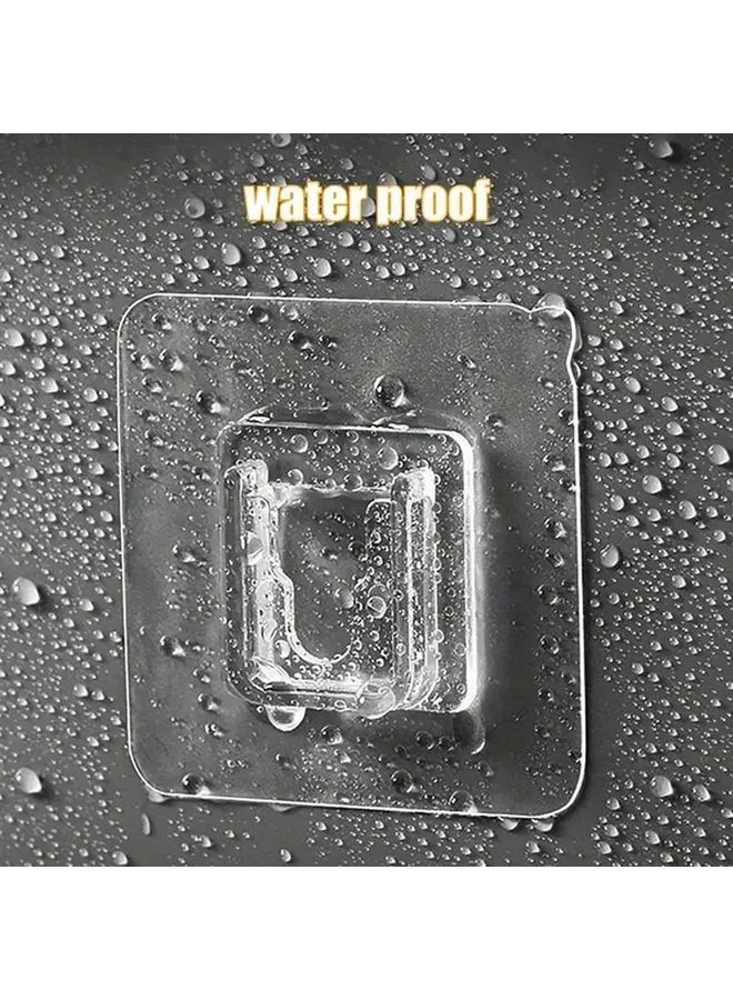 20 Pack Heavy Duty Clear Wall Hooks No Tools Needed Strong Adhesive - Image 4