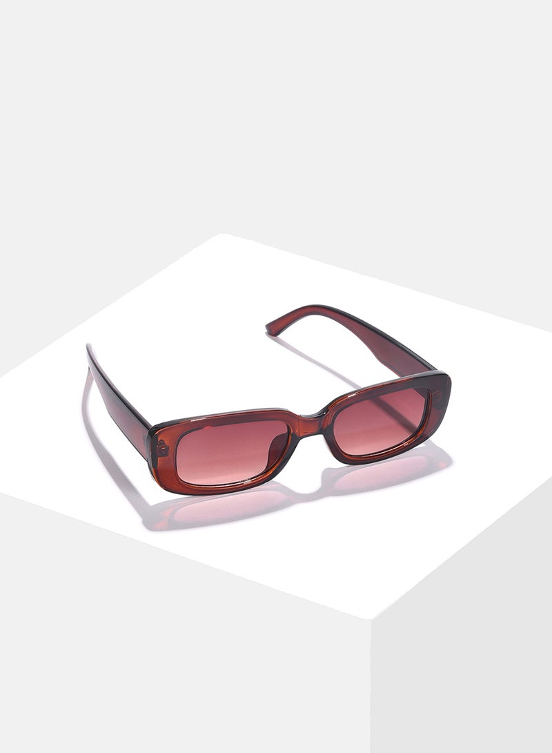 Haute Sauce Brown Lens Brown Rectangle Sunglasses  - Image 3