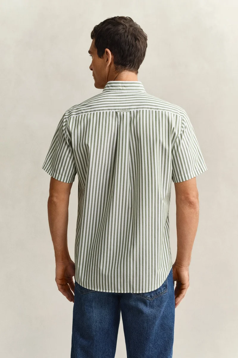 GANT  Regular Classic Poplin Stripe Short SleeveShirt for Men | Best Price UAE