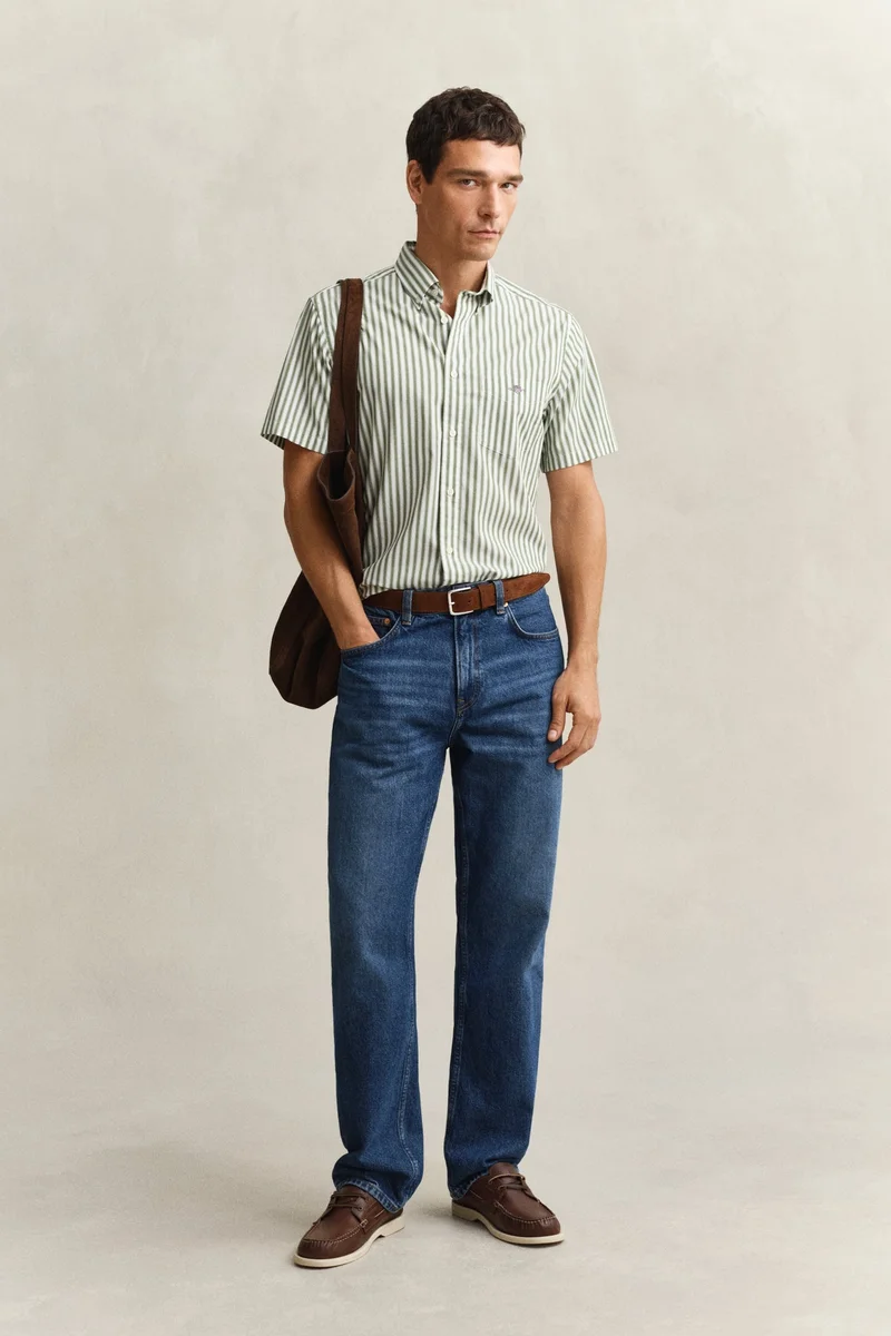 GANT Regular Classic Poplin Stripe Short SleeveShirt