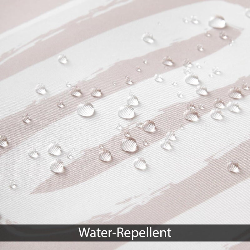 Encasa XO ستارة دش الحمام 8 أقدام مع 10 خطافات | (56x96 بوصة) قماش بوليستر مطبوع ثقيل سريع الجفاف مقاوم للماء | قابلة للغسل في الغسالة، مقاومة للعفن والفطريات - بيج بوهو متاهة - Image 4