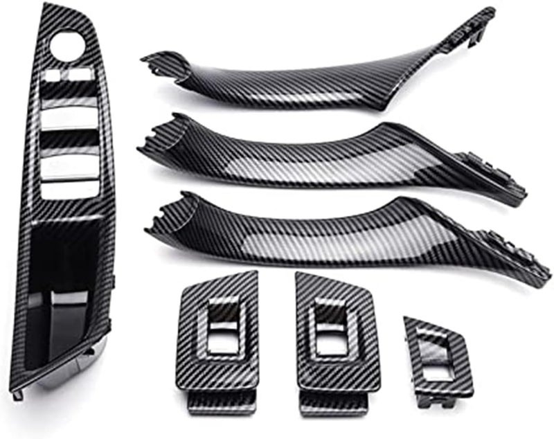 Wivplex 7pcs Carbon Fiber Door Handle Trim for F10 F11 5 Series - Image 4