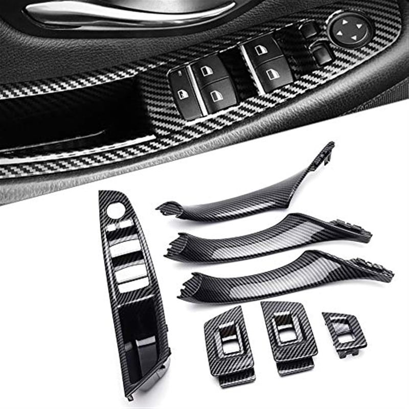 Wivplex 7pcs Carbon Fiber Door Handle Trim for F10 F11 5 Series - Image 3