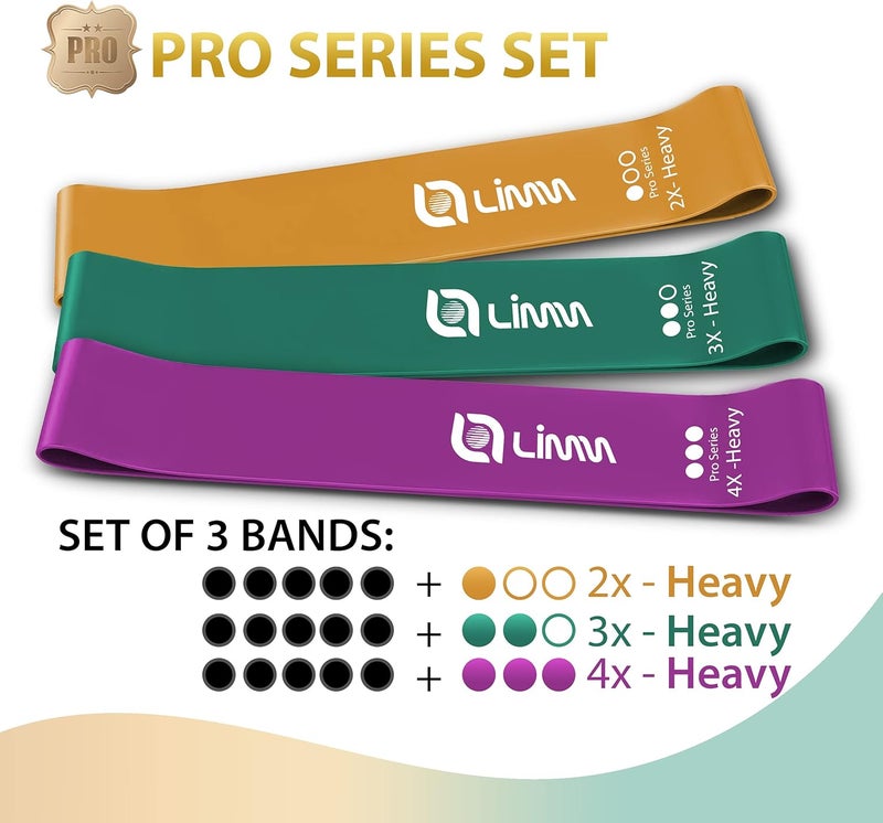 Limm Fittest Pro by Resistance Bands for Legs and Butt, Fabric Exercise Loop Bands Yoga, Pilates, Rehab, Fitness and Home Workout, Strength Bands for Booty - Image 2