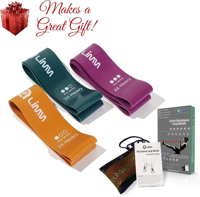 Limm Fittest Pro by Resistance Bands for Legs and Butt, Fabric Exercise Loop Bands Yoga, Pilates, Rehab, Fitness and Home Workout, Strength Bands for Booty - Image 5