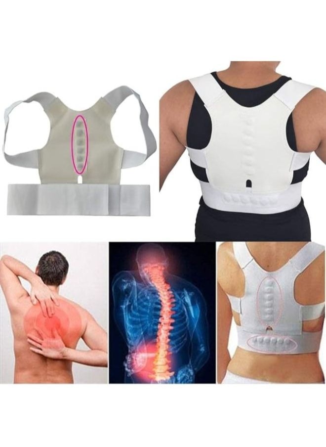 EasyLife - Large Magnetic Posture Corrector Back Straight Brace Belt Corrective Therapy Corset Lumbar Support - Image 1