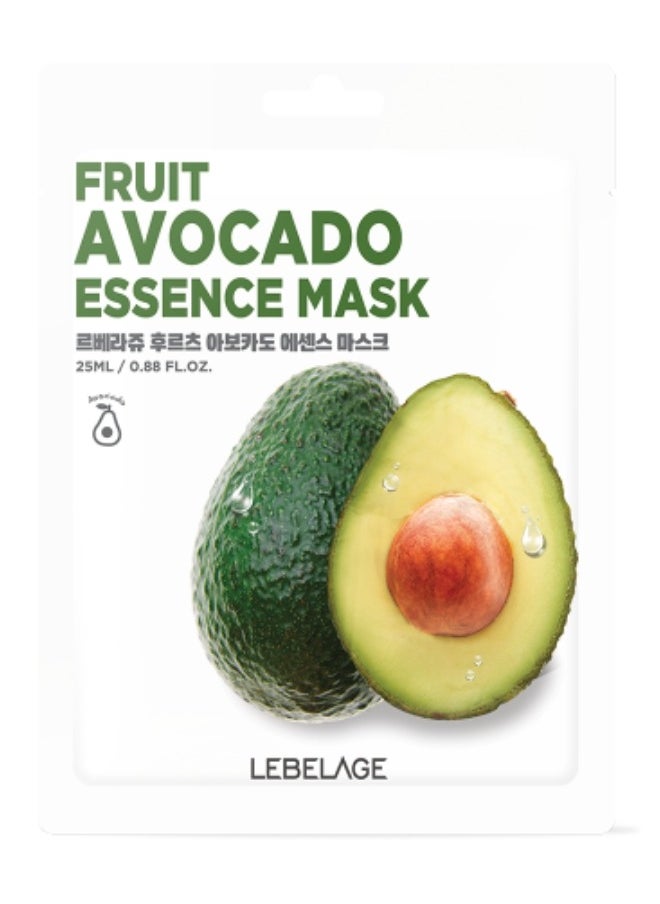Lebelage - Fruit Avocado Essence Mask (Pack of 10 Individual Masks), Skin Care Made in Korea - Image 1