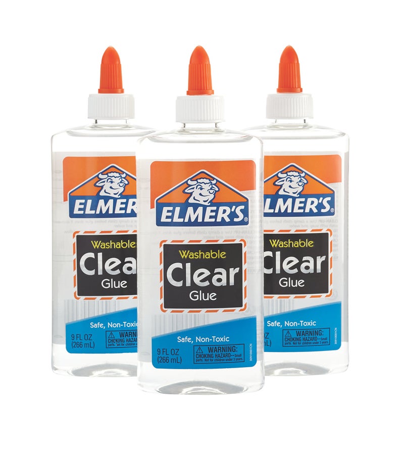 Elmer's Liquid School Glue, Clear, Washable, Pack of 3 - Image 1