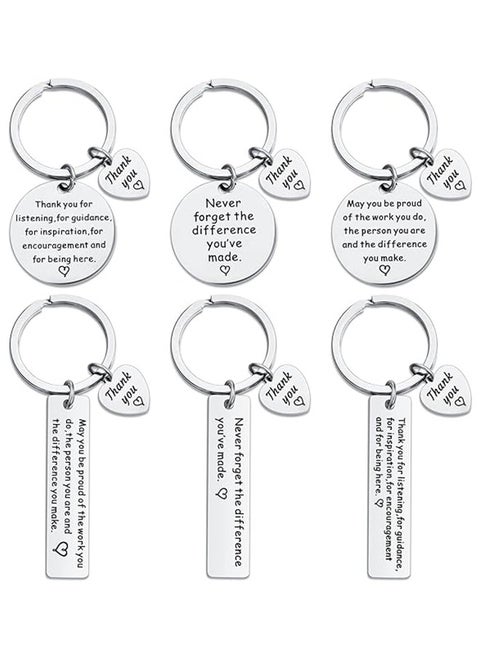 6 Pcs Key Chain,Keyring,Key Tags,Thank You Gifts