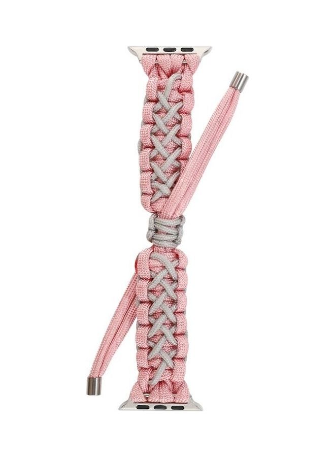 NIBEMINENT Ethnic Replacement Watchband for Apple Watch Series 1/2/3/4/5/6/7/SE 42/44/45mm Pink - Image 2