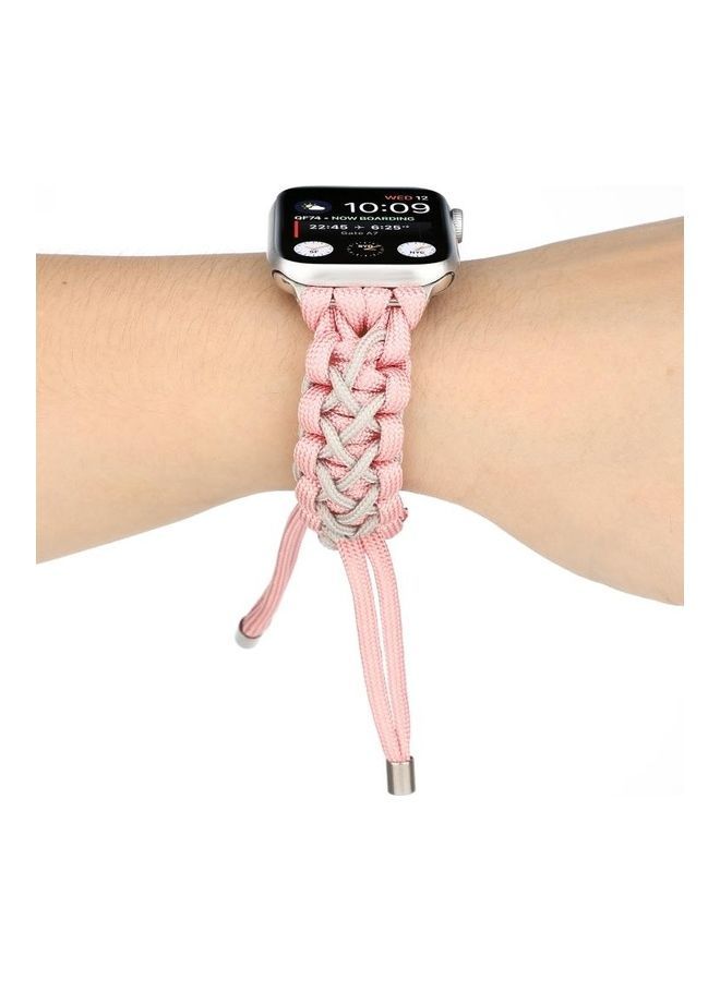 NIBEMINENT Ethnic Replacement Watchband for Apple Watch Series 1/2/3/4/5/6/7/SE 42/44/45mm Pink - Image 5